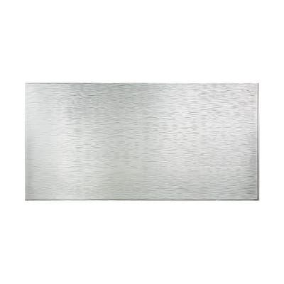 FASÄDE Ripple Horizontal 4-foot x 8-foot PVC Wall Panel in Brushed Aluminum