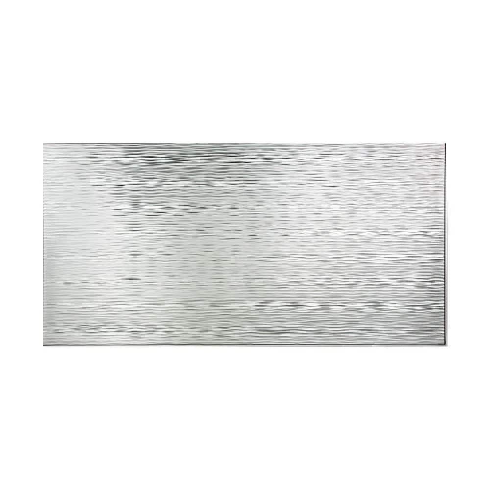 FASÄDE Ripple Horizontal 4-foot x 8-foot PVC Wall Panel in Brushed Aluminum