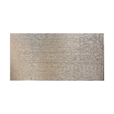 FASÄDE Ripple Horizontal 4-foot x 8-foot PVC Wall Panel in Brushed Nickel