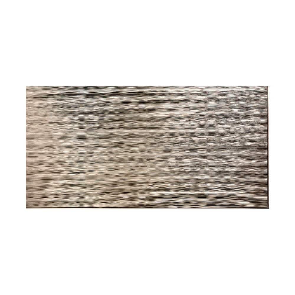 FASÄDE Ripple Horizontal 4-foot x 8-foot PVC Wall Panel in Brushed Nickel