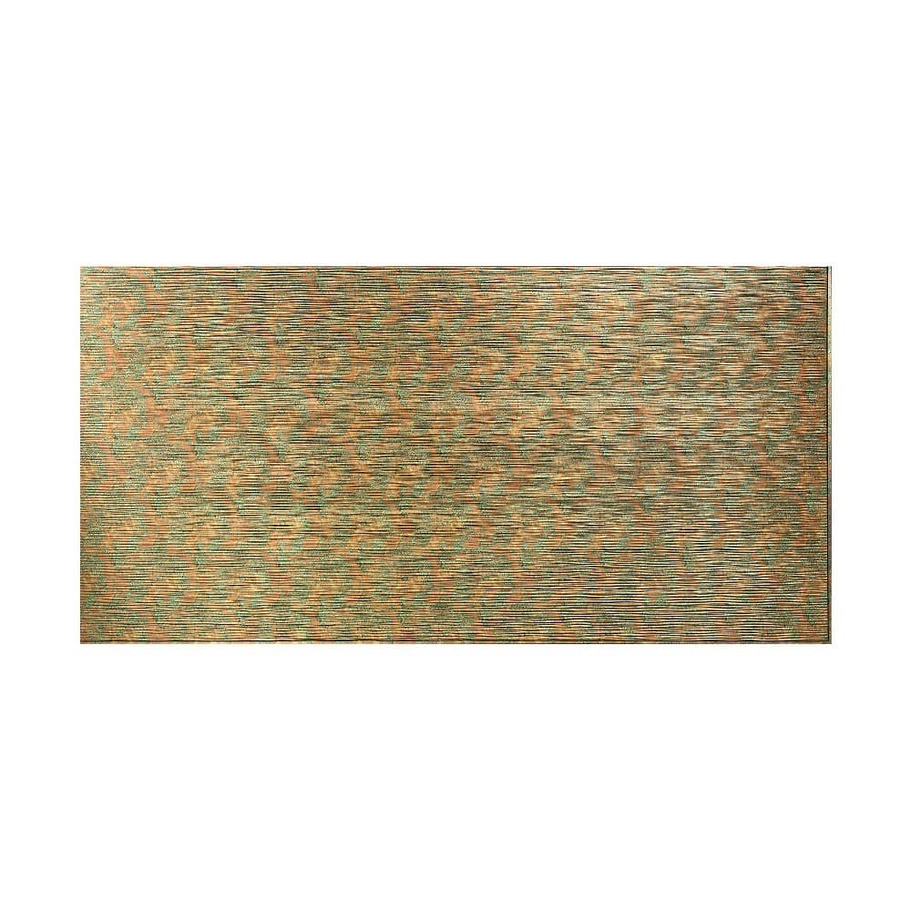 FASÄDE Ripple Horizontal 4-foot x 8-foot PVC Wall Panel in Copper Fantasy