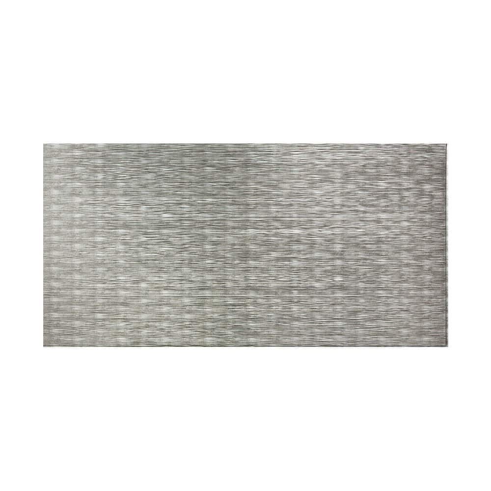 FASÄDE Ripple Horizontal 4-foot x 8-foot PVC Wall Panel in Crosshatch Silver