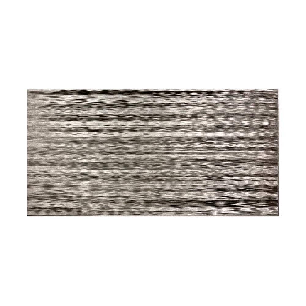 FASÄDE Ripple Horizontal 4-foot x 8-foot PVC Wall Panel in Galvanized Steel