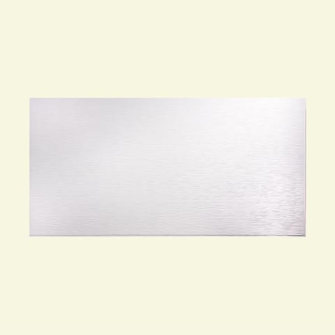 Fasade Ripple Horizontal Gloss White 4-foot x 8-foot Wall Panel