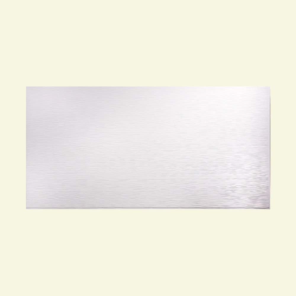FASÄDE Ripple Horizontal 4-foot x 8-foot PVC Wall Panel in Gloss White