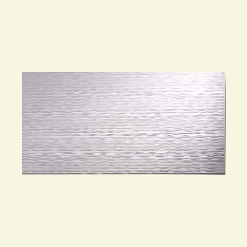 FASÄDE Ripple Horizontal 4-foot x 8-foot PVC Wall Panel in Matte White
