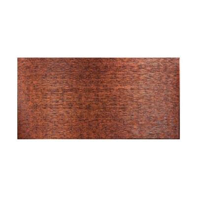 Fasade Ripple Horizontal Moonstone Copper 4-foot x 8-foot Wall Panel