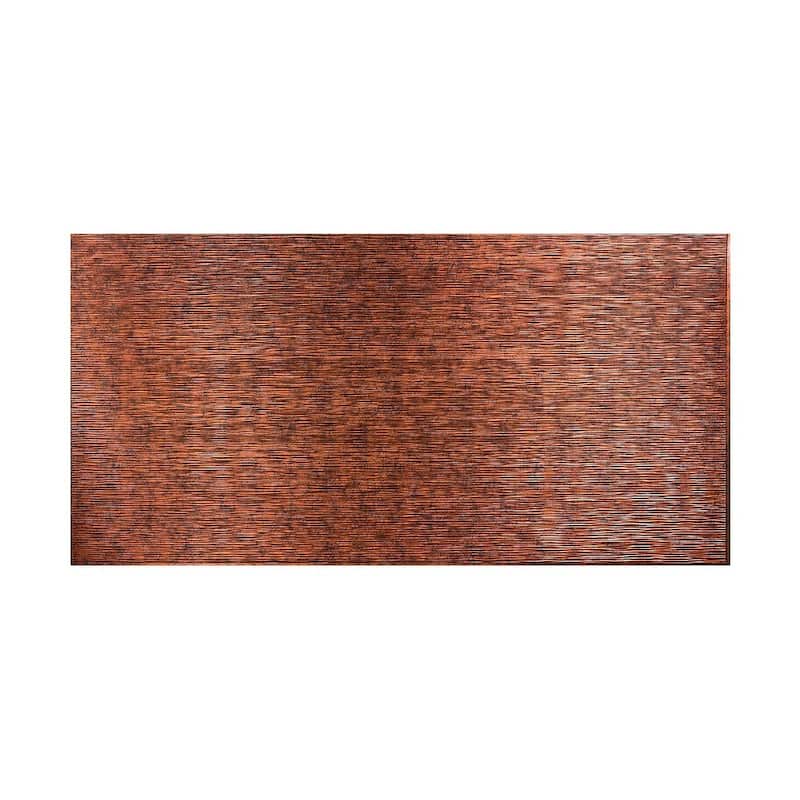 FASÄDE Ripple Horizontal 4-foot x 8-foot PVC Wall Panel in Moonstone Copper