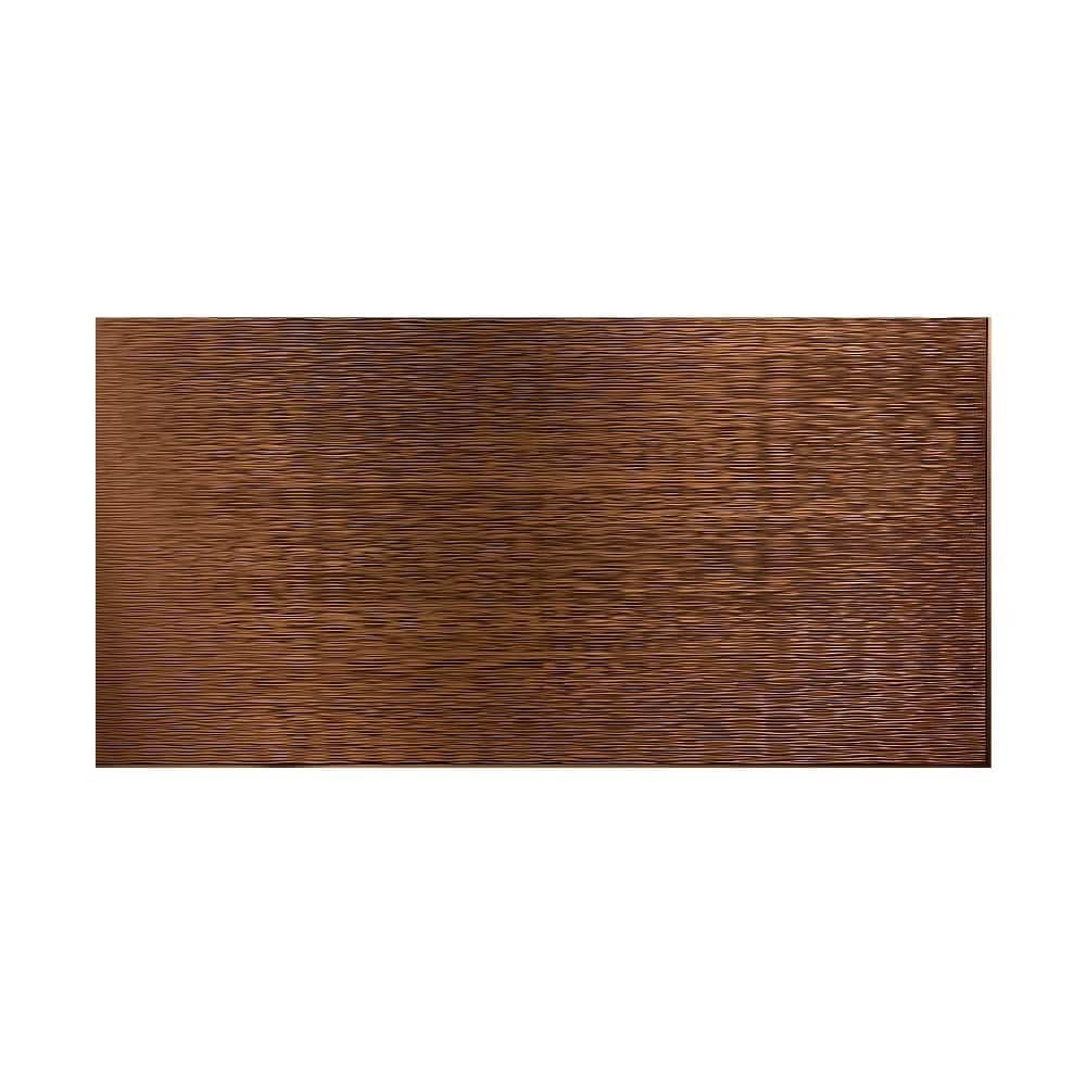 FASÄDE Ripple Horizontal 4-foot x 8-foot PVC Wall Panel in Oil Rubbed Bronze
