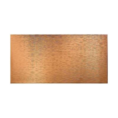 Fasade Ripple Horizontal Polished Copper 4-foot x 8-foot Wall Panel
