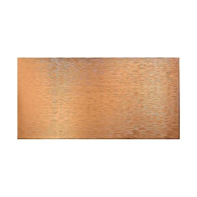 FASÄDE Ripple Horizontal 4-foot x 8-foot PVC Wall Panel in Polished Copper