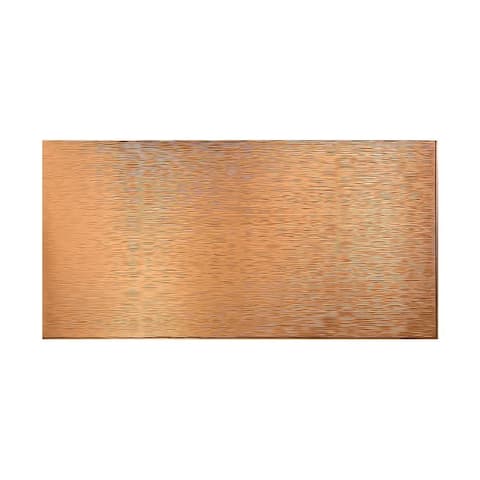 Fasade Ripple Horizontal Polished Copper 4-foot x 8-foot Wall Panel