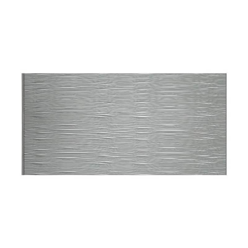 FASÄDE Waves Horizontal 4-foot x 8-foot PVC Wall Panel in Argent Silver