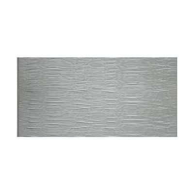 FASÄDE Waves Horizontal 4-foot x 8-foot PVC Wall Panel in Argent Silver