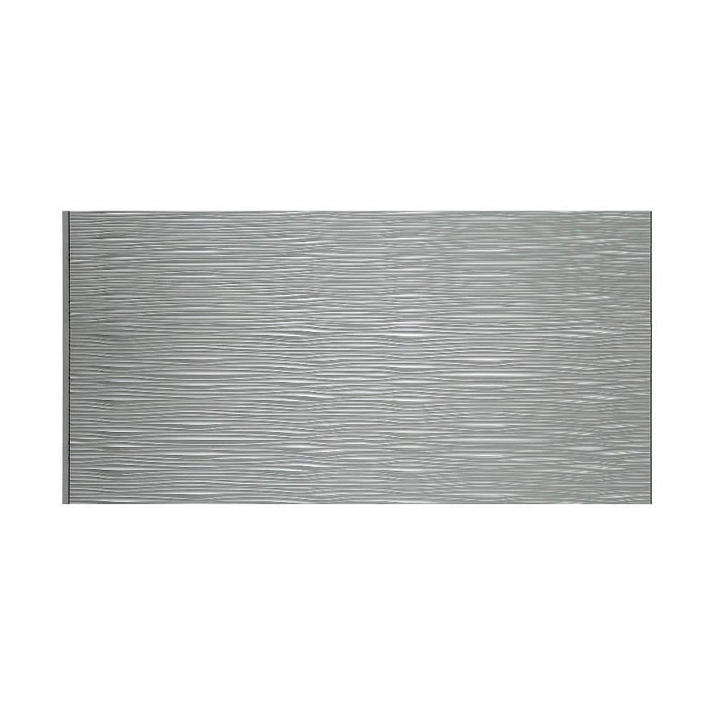 FASÄDE Waves Horizontal 4-foot x 8-foot PVC Wall Panel in Argent Silver