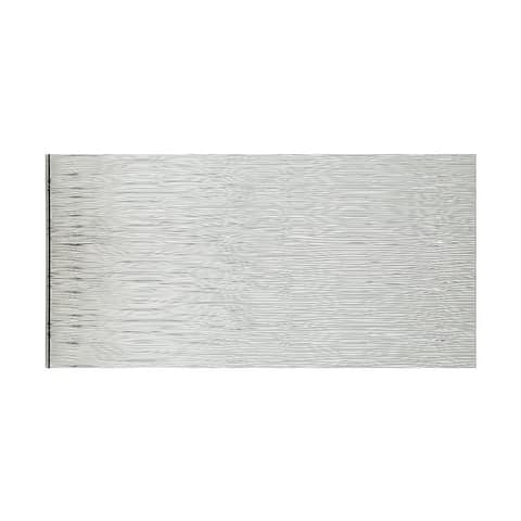 Fasade Waves Horizontal Brushed Aluminum 4-foot x 8-foot Wall Panel