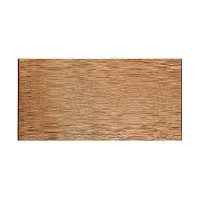 FASÄDE Waves Horizontal 4-foot x 8-foot PVC Wall Panel in Polished Copper