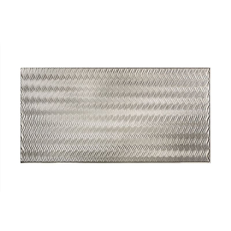 FASÄDE Current Vertical 4-foot x 8-foot PVC Wall Panel in Brushed Aluminum