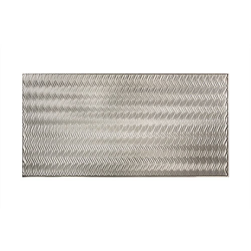 FASÄDE Current Vertical 4-foot x 8-foot PVC Wall Panel in Brushed Aluminum