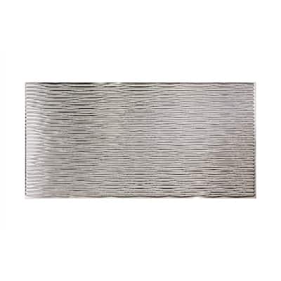 FASÄDE Dunes Horizontal 4-foot x 8-foot PVC Wall Panel in Brushed Aluminum