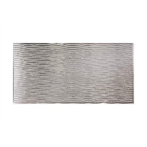 Fasade Dunes Horizontal Brushed Aluminum 4-foot x 8-foot Wall Panel