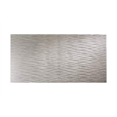 FASÄDE Dunes Horizontal 4-foot x 8-foot PVC Wall Panel in Argent Silver