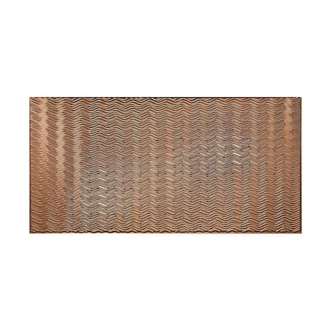Fasade Current Horizontal Polished Copper 4-foot x 8-foot Wall Panel