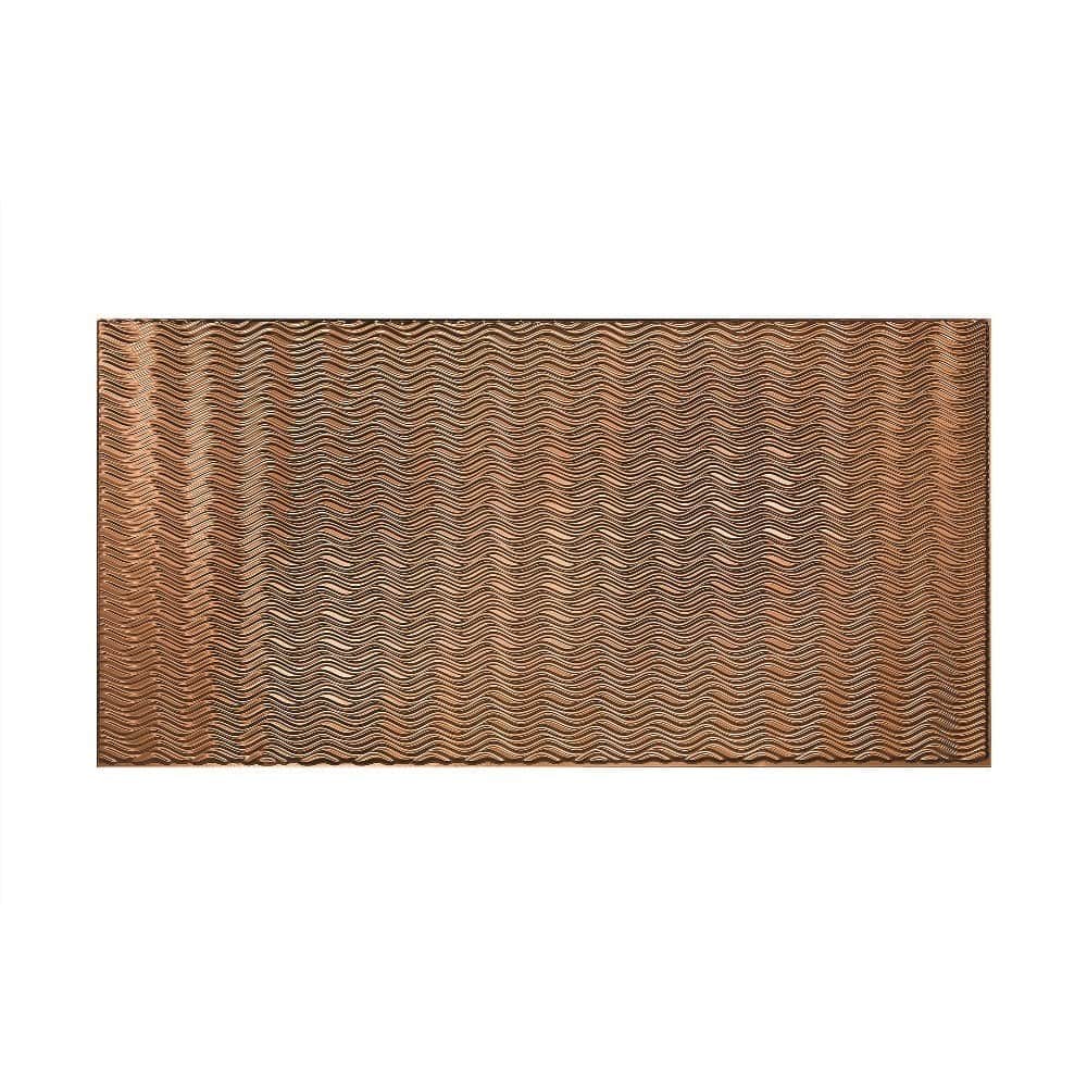 FASÄDE Current Horizontal 4-foot x 8-foot PVC Wall Panel in Polished Copper