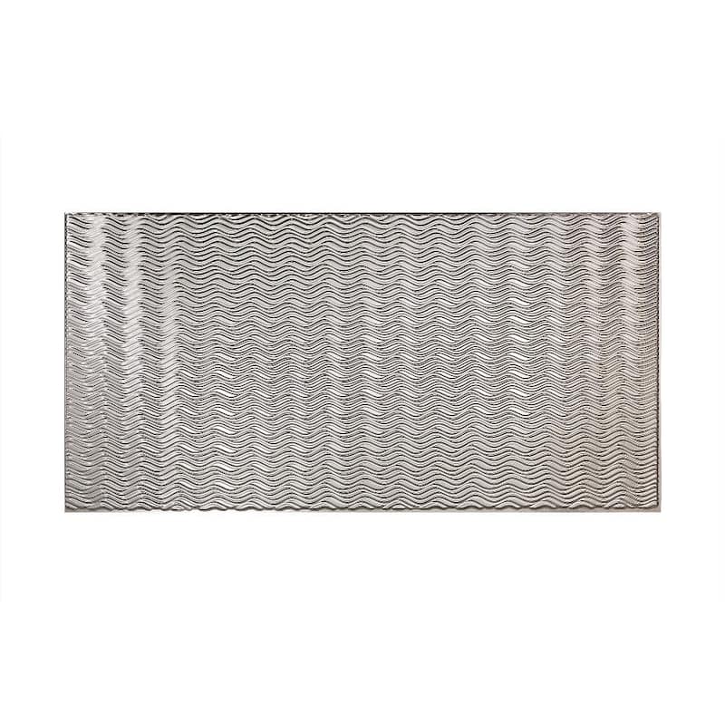 FASÄDE Current Horizontal 4-foot x 8-foot PVC Wall Panel in Brushed Aluminum