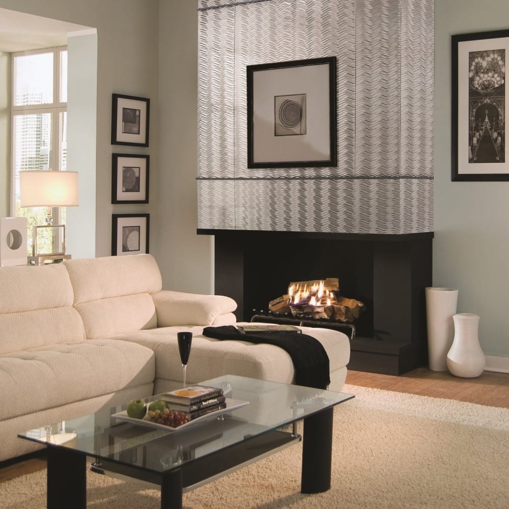 FASÄDE Current Horizontal 4-foot x 8-foot PVC Wall Panel in Brushed Aluminum