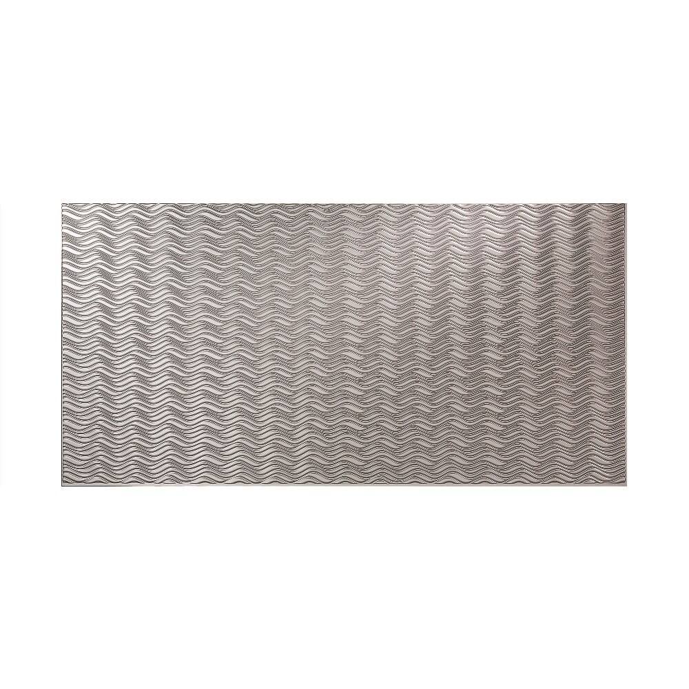 FASÄDE Current Horizontal 4-foot x 8-foot PVC Wall Panel in Argent Silver