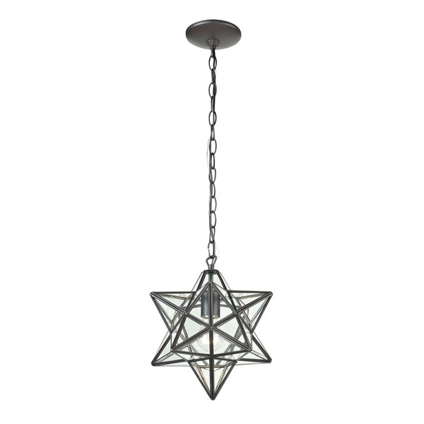 Sterling Star 1-light Glass Pendant Lamp