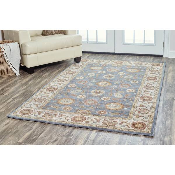 Arden Loft Crown Way Grey/ Natural Oriental Hand-tufted Wool Area Rug ...