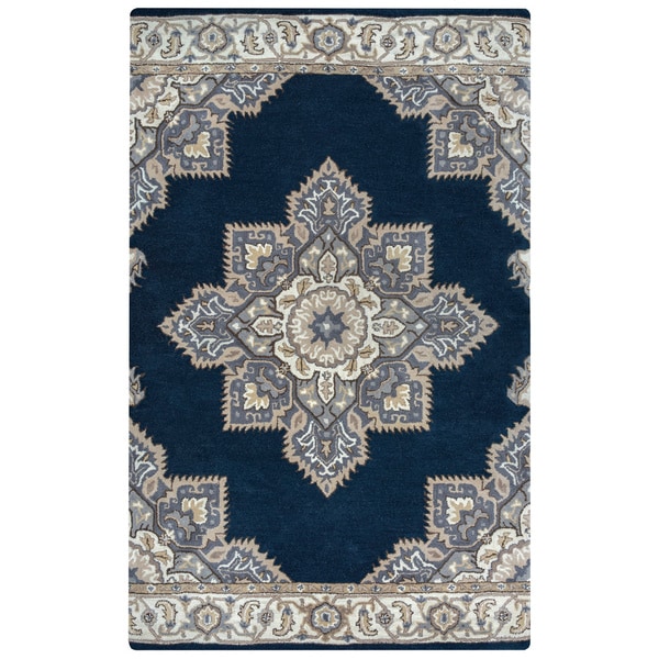 Arden Loft Crown Way Indigo Blue/ Shades of Navy Blue Oriental Hand