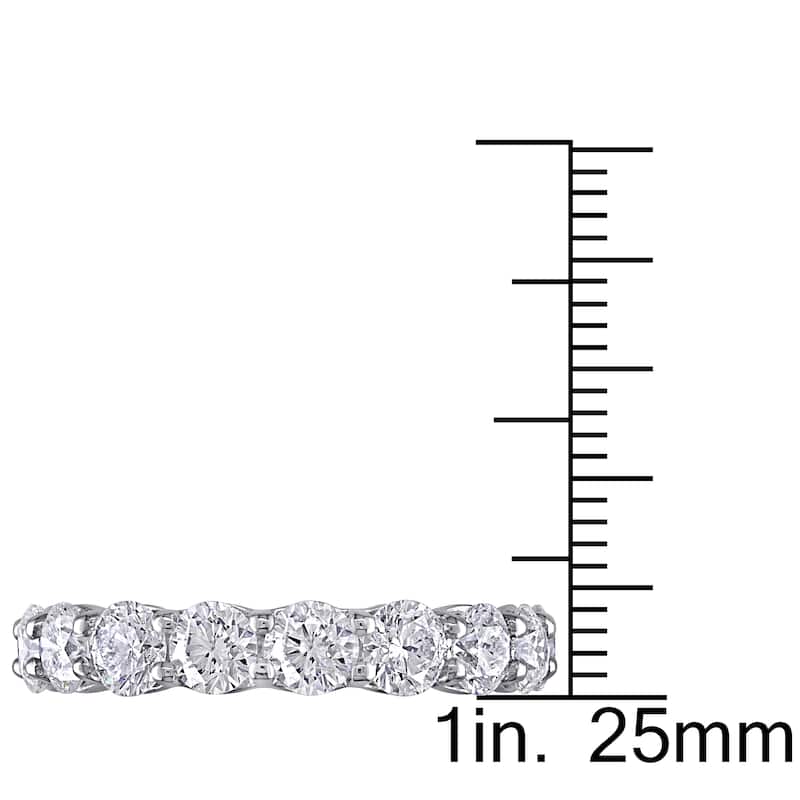 Miadora Signature Collection 18k White Gold 4ct TDW Diamond Eternity Ring