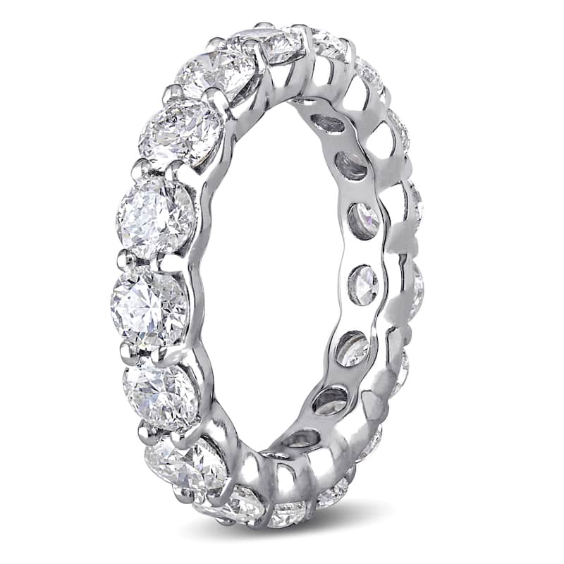 Miadora Signature Collection 18k White Gold 4ct TDW Diamond Eternity Ring