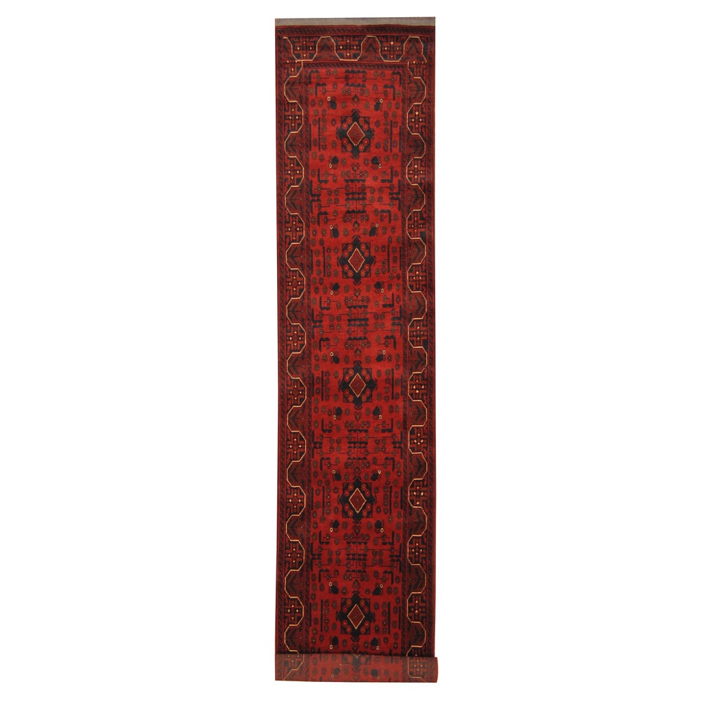 Handmade One-of-a-Kind Khal Mohammadi Wool Runner (Afghanistan) - 2'8 x 15'10