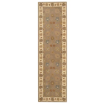 Handmade Mahal Wool Runner (India) - 2'4 x 8'