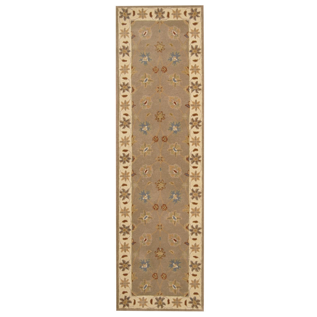 Handmade Mahal Wool Runner (India) - 2'4 x 8'