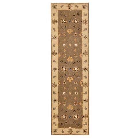 Handmade One-of-a-Kind Mahal Wool Runner (India) - 2'6 x 8'
