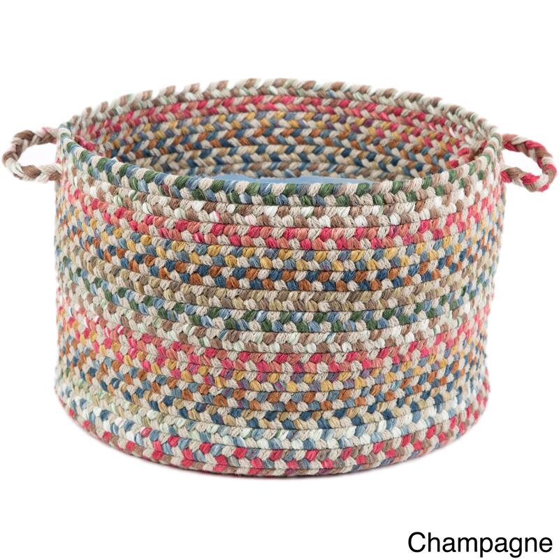 Charisma Multicolored Woven Basket by Rhody Rug - Champagne