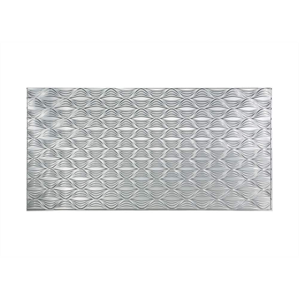 FASÄDE Shallot 4-foot x 8-foot PVC Wall Panel in Brushed Aluminum