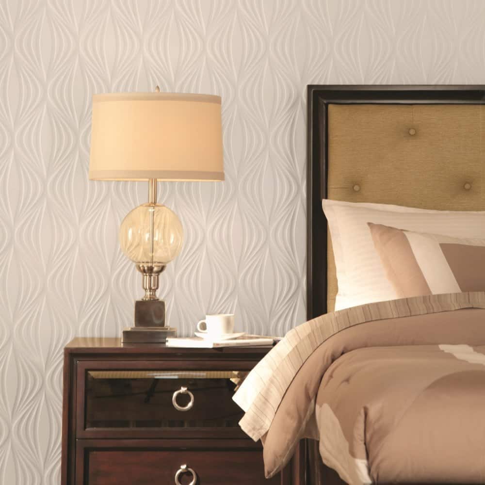 FASÄDE Shallot 4-foot x 8-foot PVC Wall Panel in Matte White