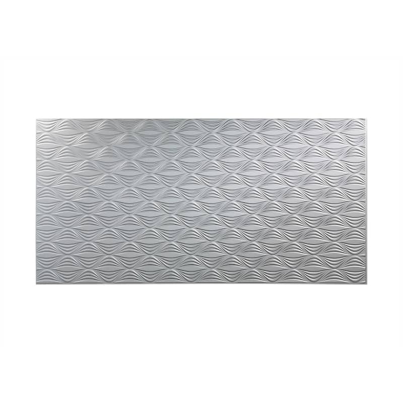 FASÄDE Shallot 4-foot x 8-foot PVC Wall Panel in Argent Silver