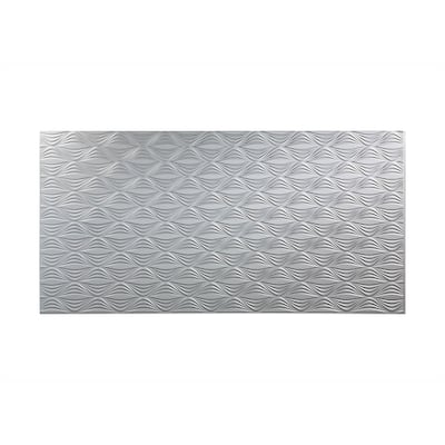 FASÄDE Shallot 4-foot x 8-foot PVC Wall Panel in Argent Silver