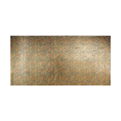 FASÄDE Damask 4-foot x 8-foot PVC Wall Panel in Copper Fantasy
