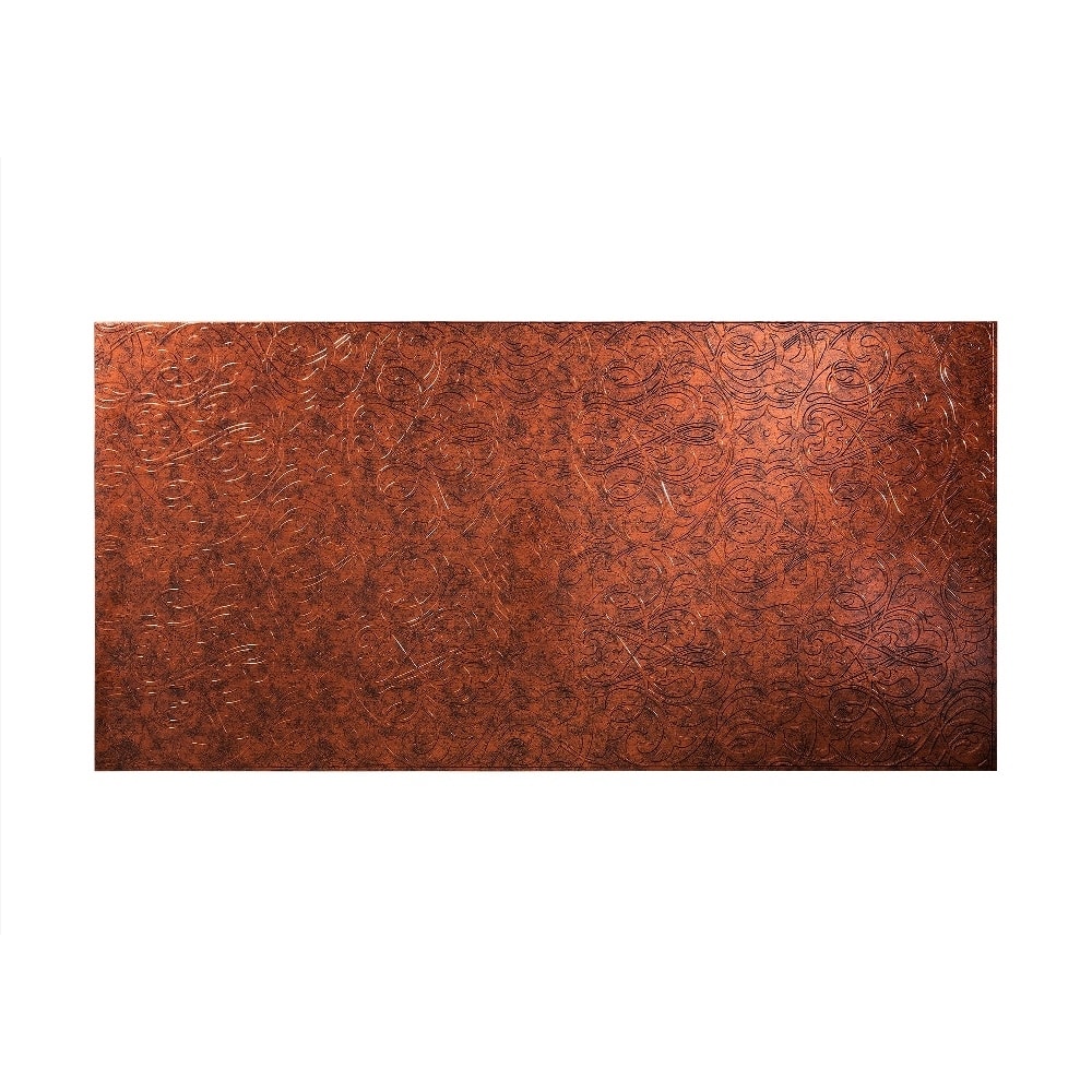 FASÄDE Damask 4-foot x 8-foot PVC Wall Panel in Moonstone Copper