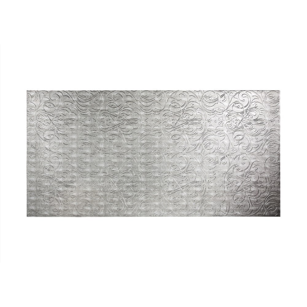 FASÄDE Damask 4-foot x 8-foot PVC Wall Panel in Crosshatch Silver