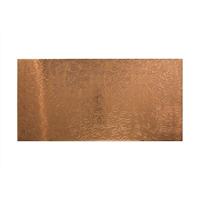 FASÄDE Damask 4-foot x 8-foot PVC Wall Panel in Polished Copper