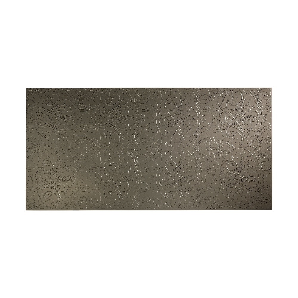 FASÄDE Damask 4-foot x 8-foot PVC Wall Panel in Argent Bronze